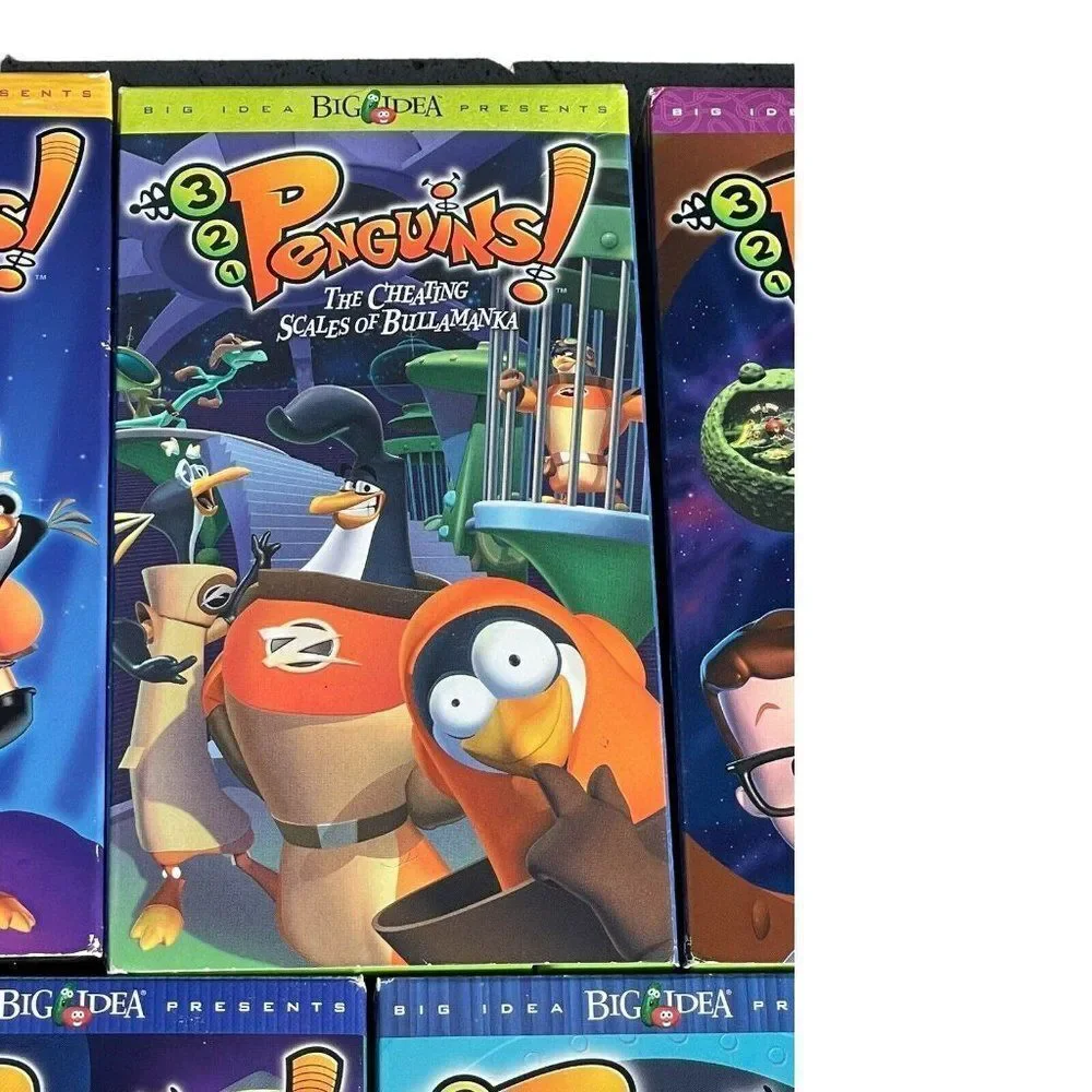 3-2-1 Penguins VHS Lot Of 5 Episodes 1-5 Big Idea